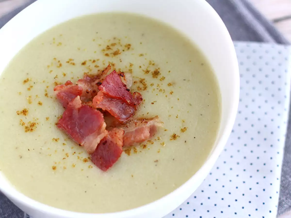 Cremet jordskokkesuppe med kartofler og bacon - foto 3