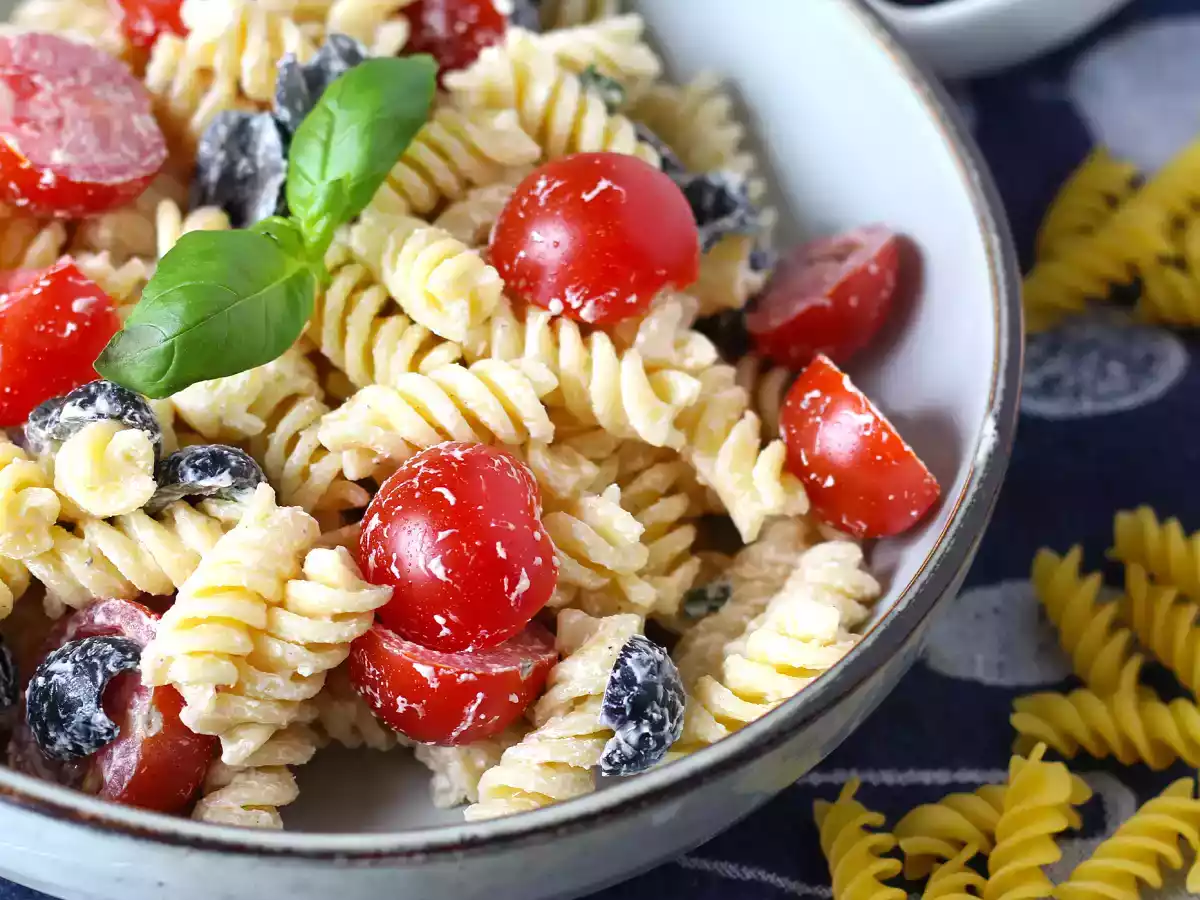 Cremet kold pasta, klar på mindre end 10 minutter! - foto 4