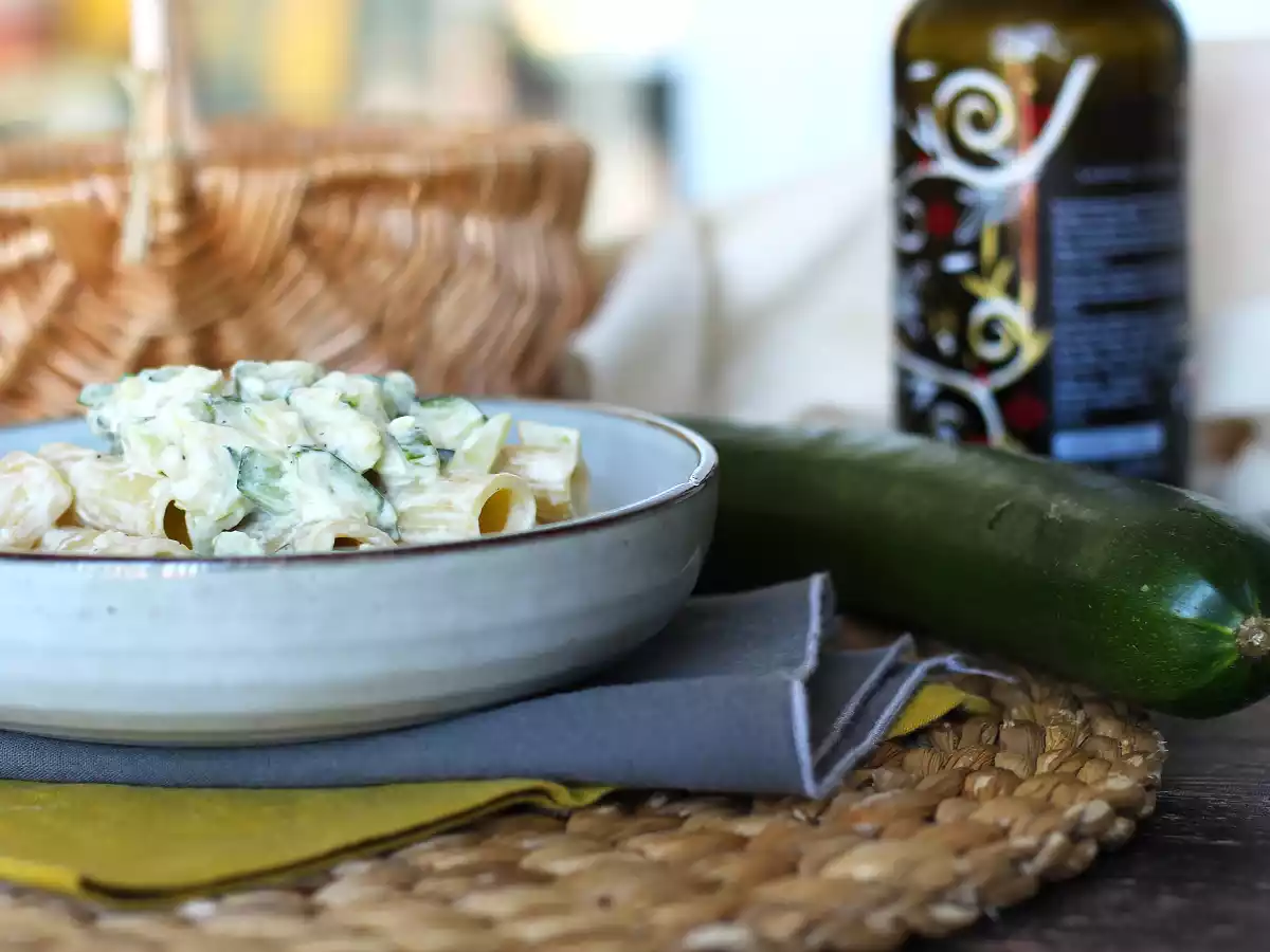 Cremet pasta med courgetter, velsmagende og meget hurtig opskrift - foto 3