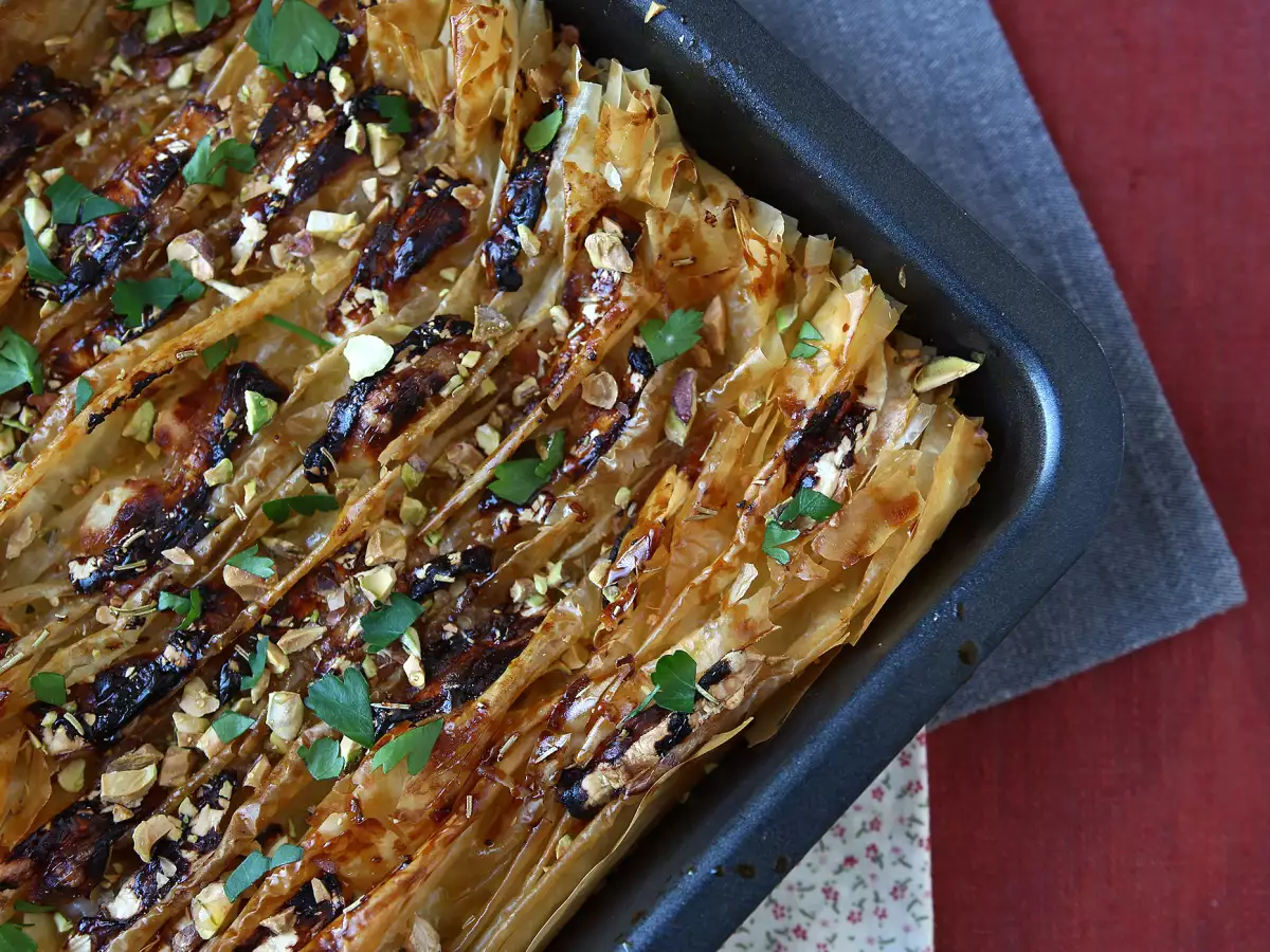 Crinkle cake med gedeost og honning - foto 3