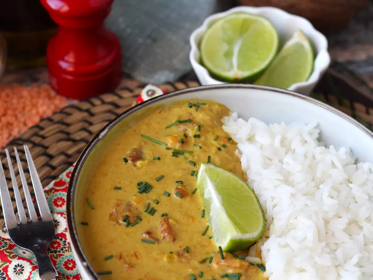 Curry med røde linser og kokosmælk: en nem og cremet opskrift - foto 2