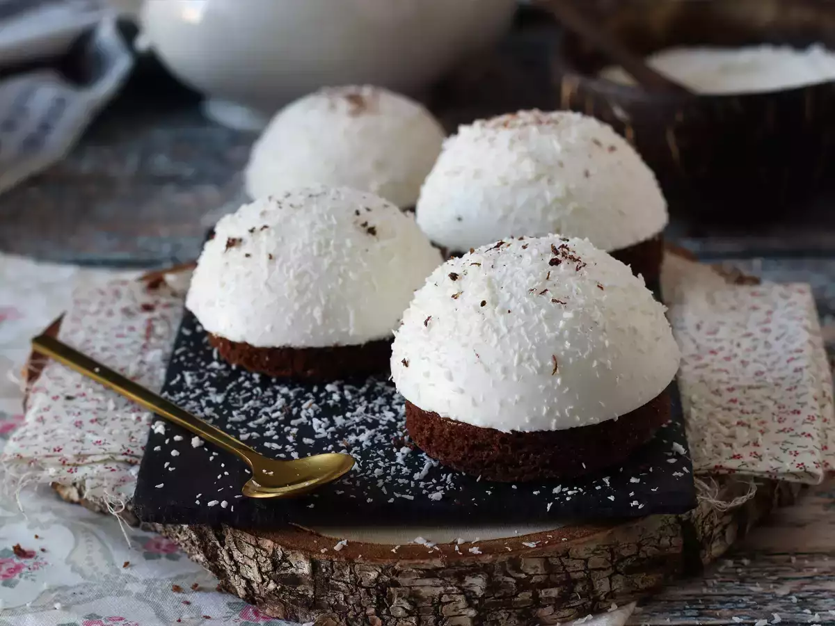 Dessert med chokolade og kokos – blød og sprød! - foto 6