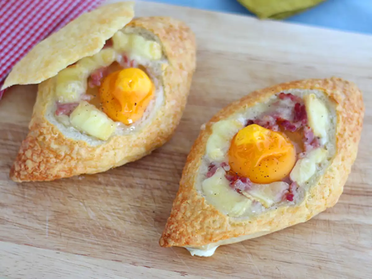 Egg Boats med Munster-ost
