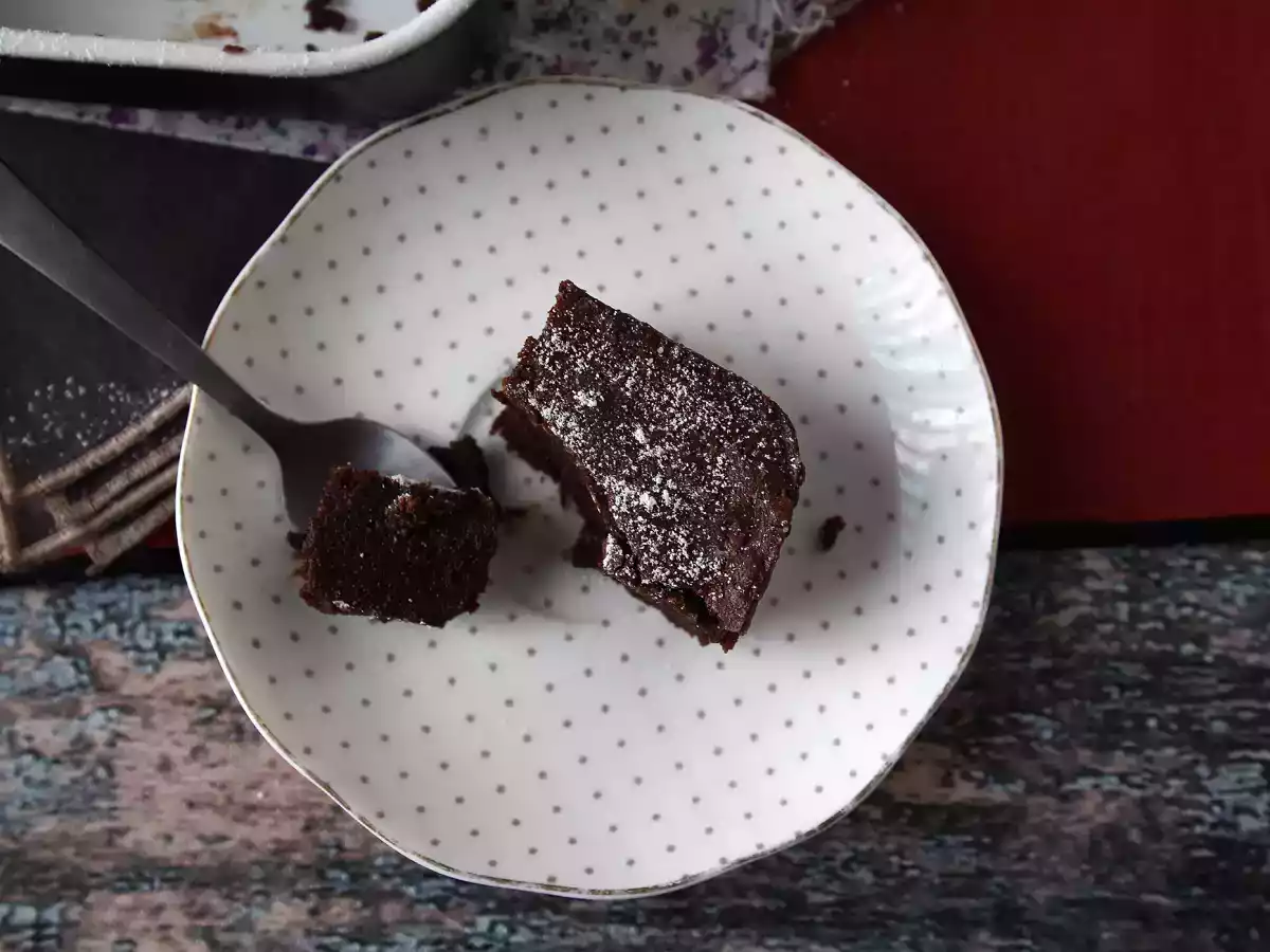 EKSTRA FONDANT chokolade- og kastanjecreme-kage med kun 4 ingredienser - foto 3