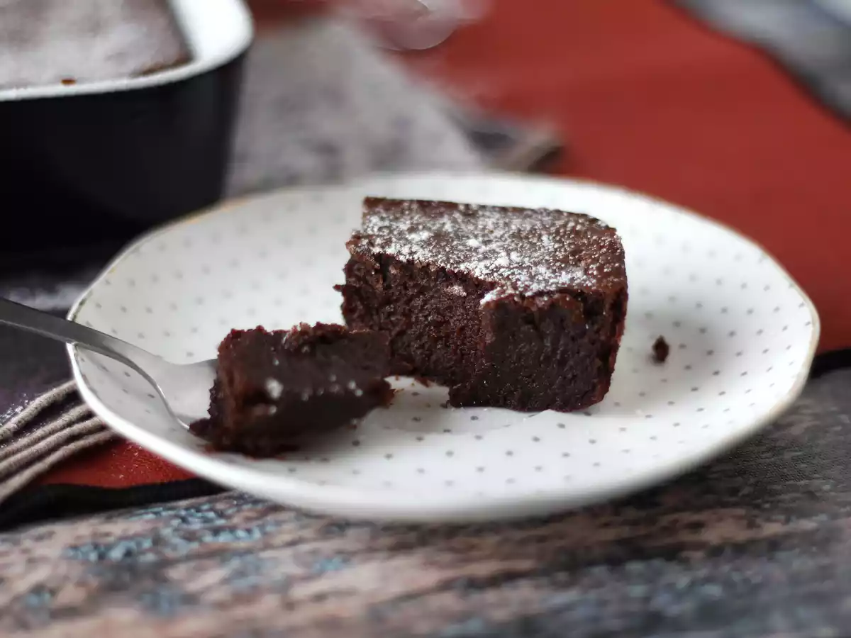 EKSTRA FONDANT chokolade- og kastanjecreme-kage med kun 4 ingredienser - foto 5