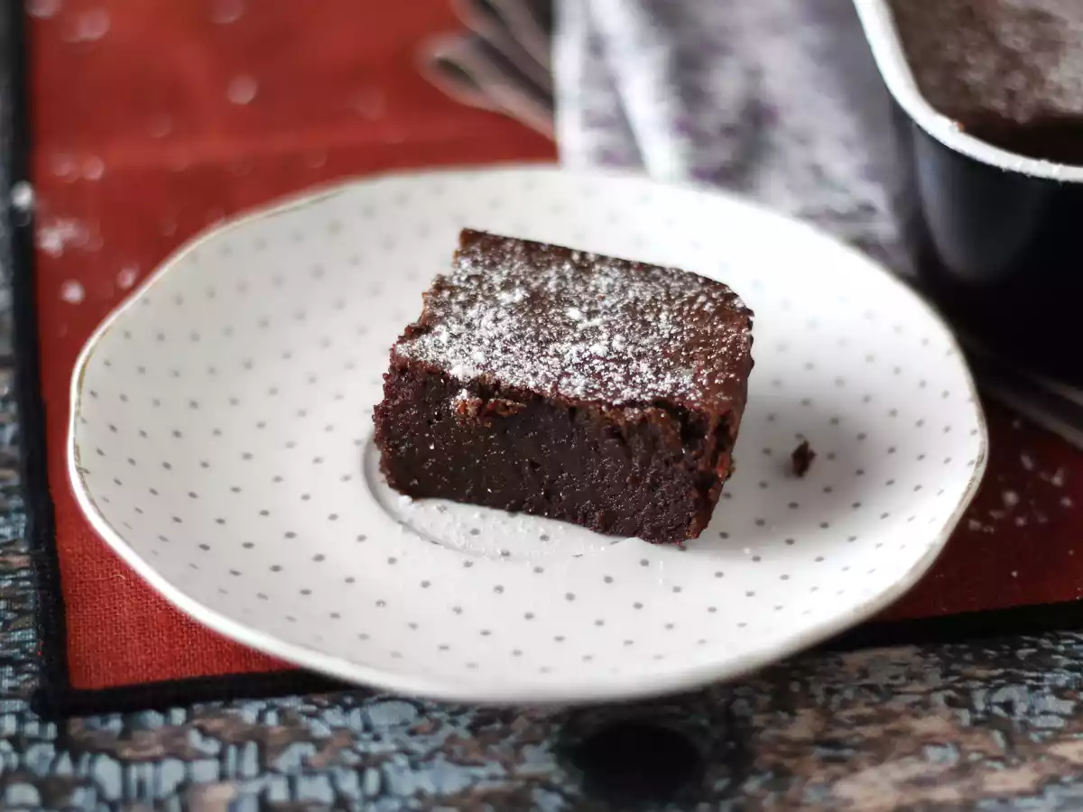EKSTRA FONDANT chokolade- og kastanjecreme-kage med kun 4 ingredienser - foto 7