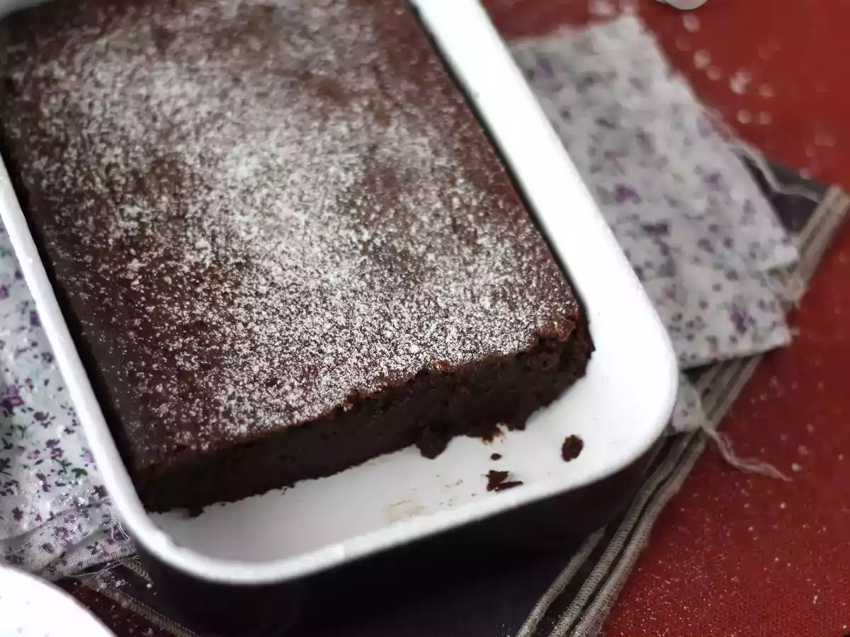 EKSTRA FONDANT chokolade- og kastanjecreme-kage med kun 4 ingredienser - foto 8