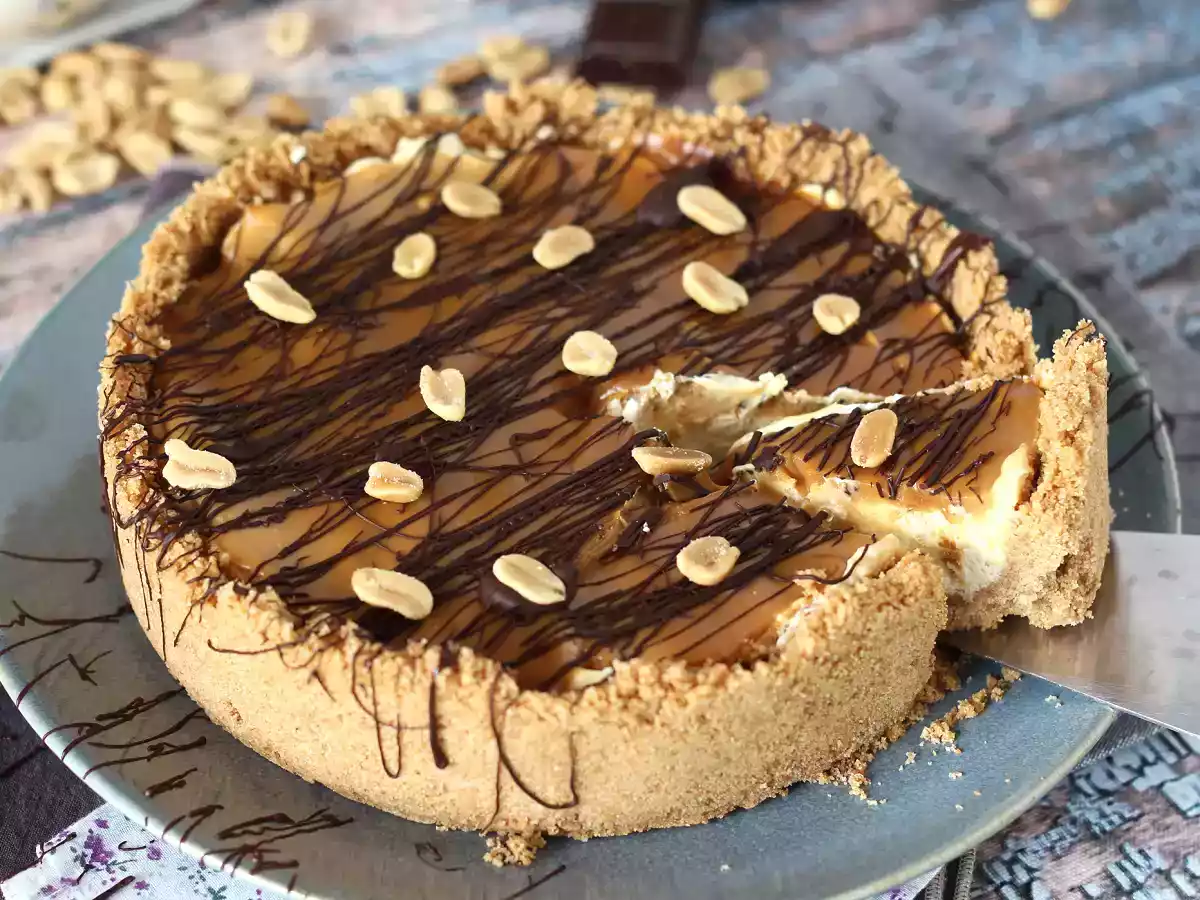 Ekstra gourmand cheesecake i Snickers-stil - foto 3