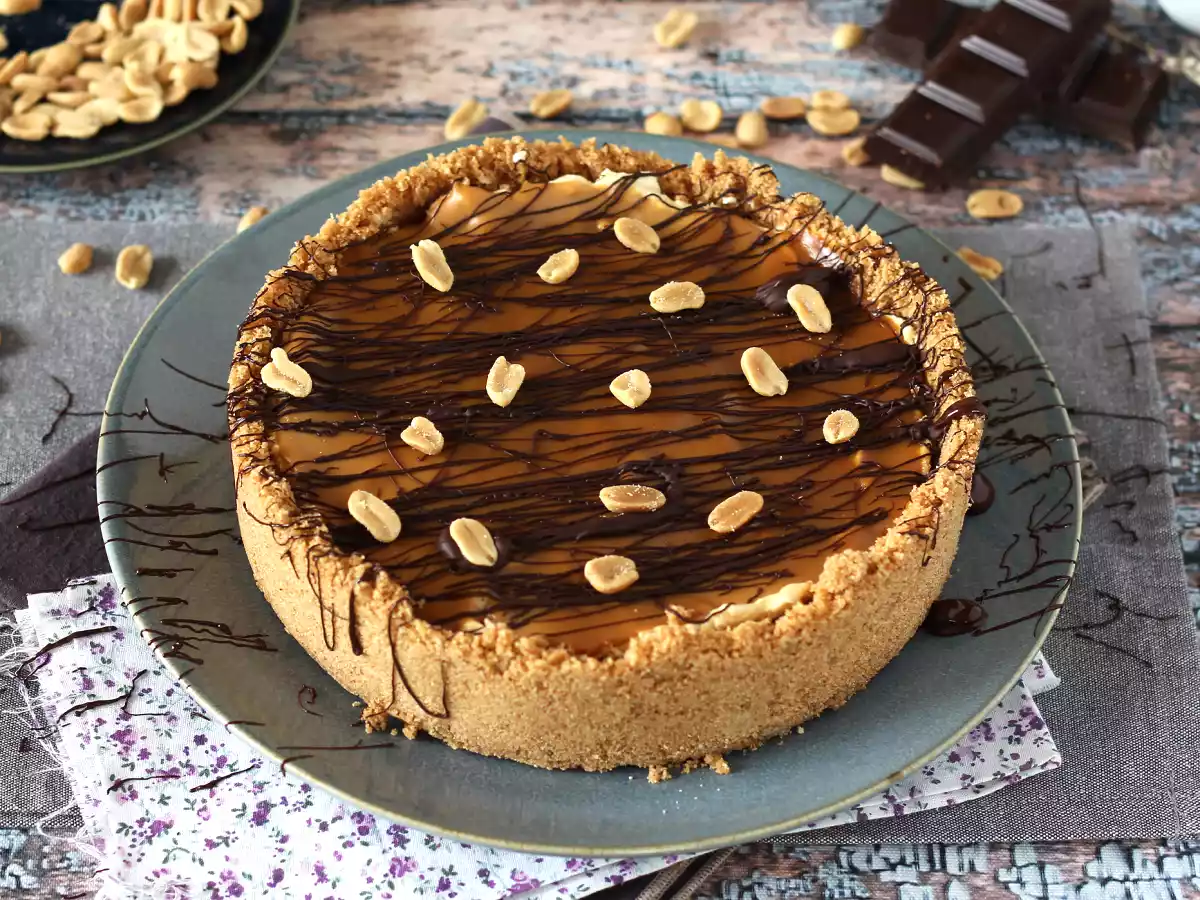 Ekstra gourmand cheesecake i Snickers-stil - foto 5