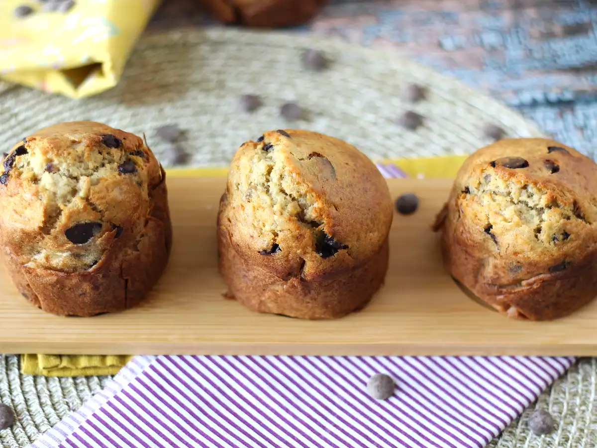 Ekstra gourmetmuffins med banan og chokoladestykker - foto 6