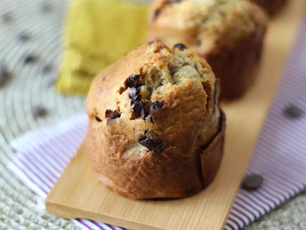 Ekstra lækre bananmuffins med chokoladestykker - foto 3