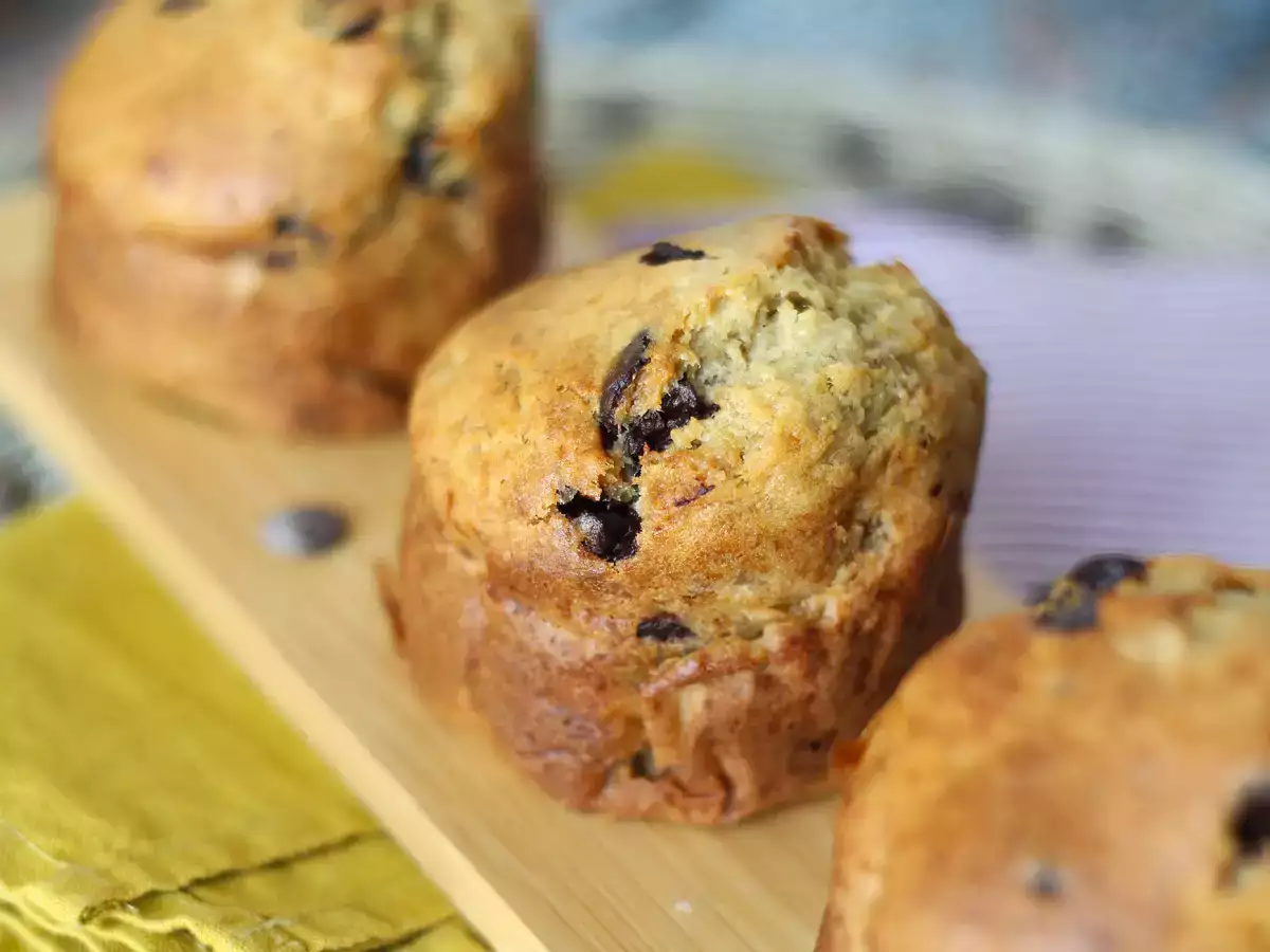 Ekstra lækre bananmuffins med chokoladestykker - foto 5