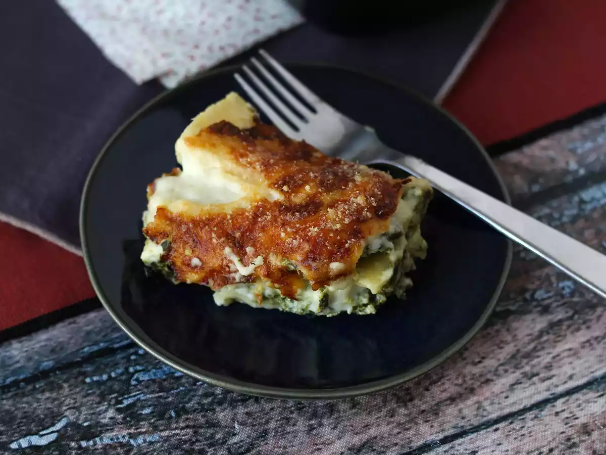 Ekstra smeltende ricotta- og spinatlasagne - foto 4