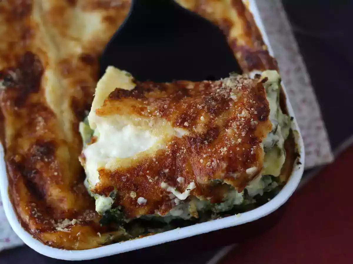 Ekstra smeltende ricotta- og spinatlasagne - foto 5