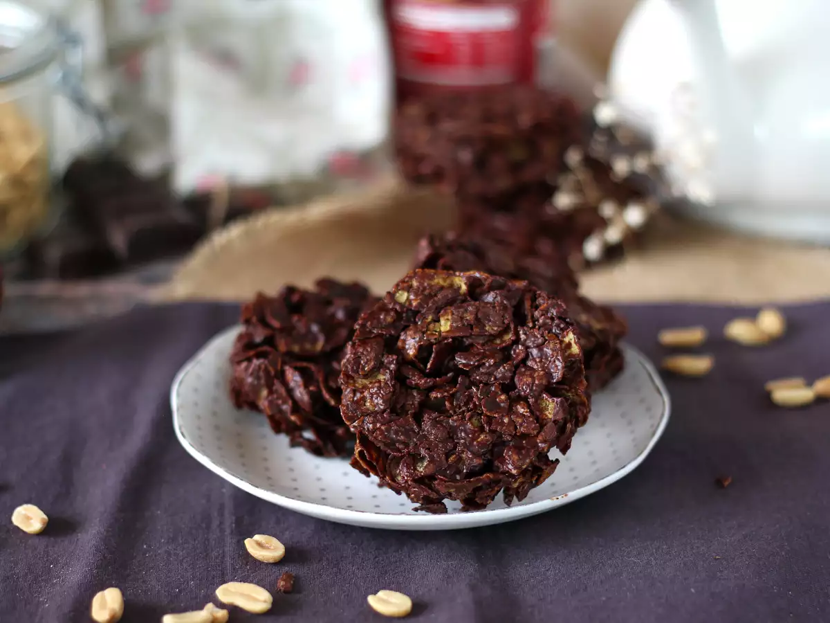 Ekstra sprøde chokolade- og peanutbutterroser - foto 5