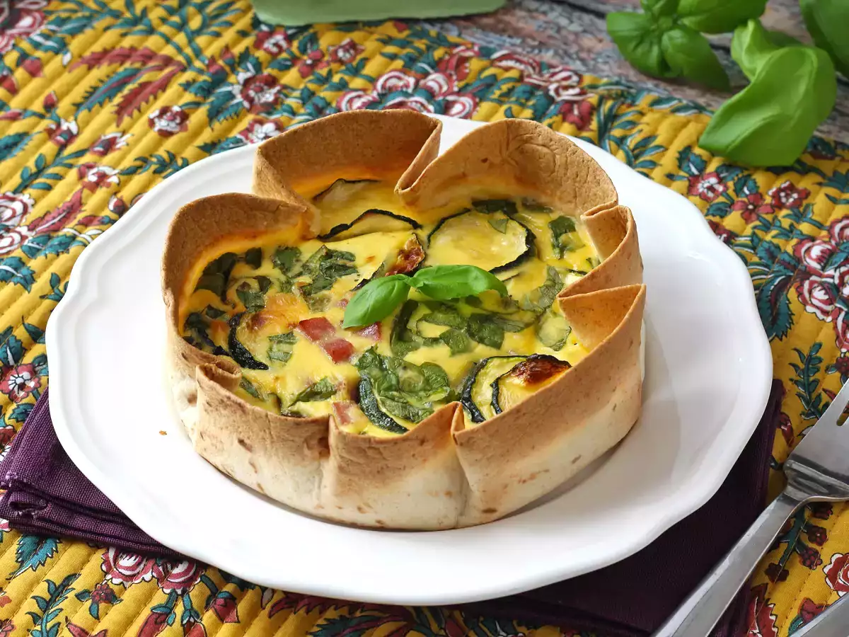 En quiche uden wienerbrød med tortilla? Det er muligt! En let opskrift, der er perfekt til sommeren! - foto 2