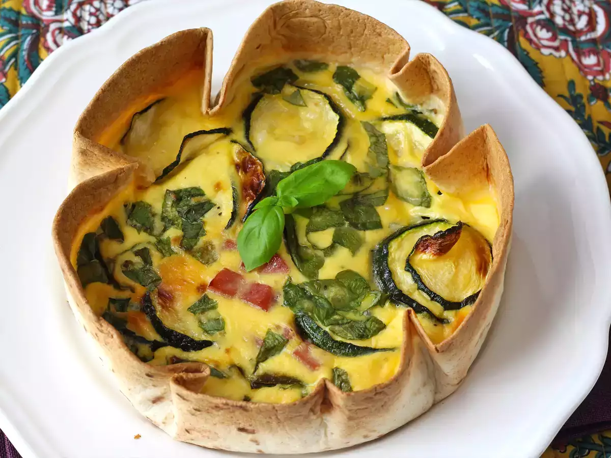 En quiche uden wienerbrød med tortilla? Det er muligt! En let opskrift, der er perfekt til sommeren! - foto 4