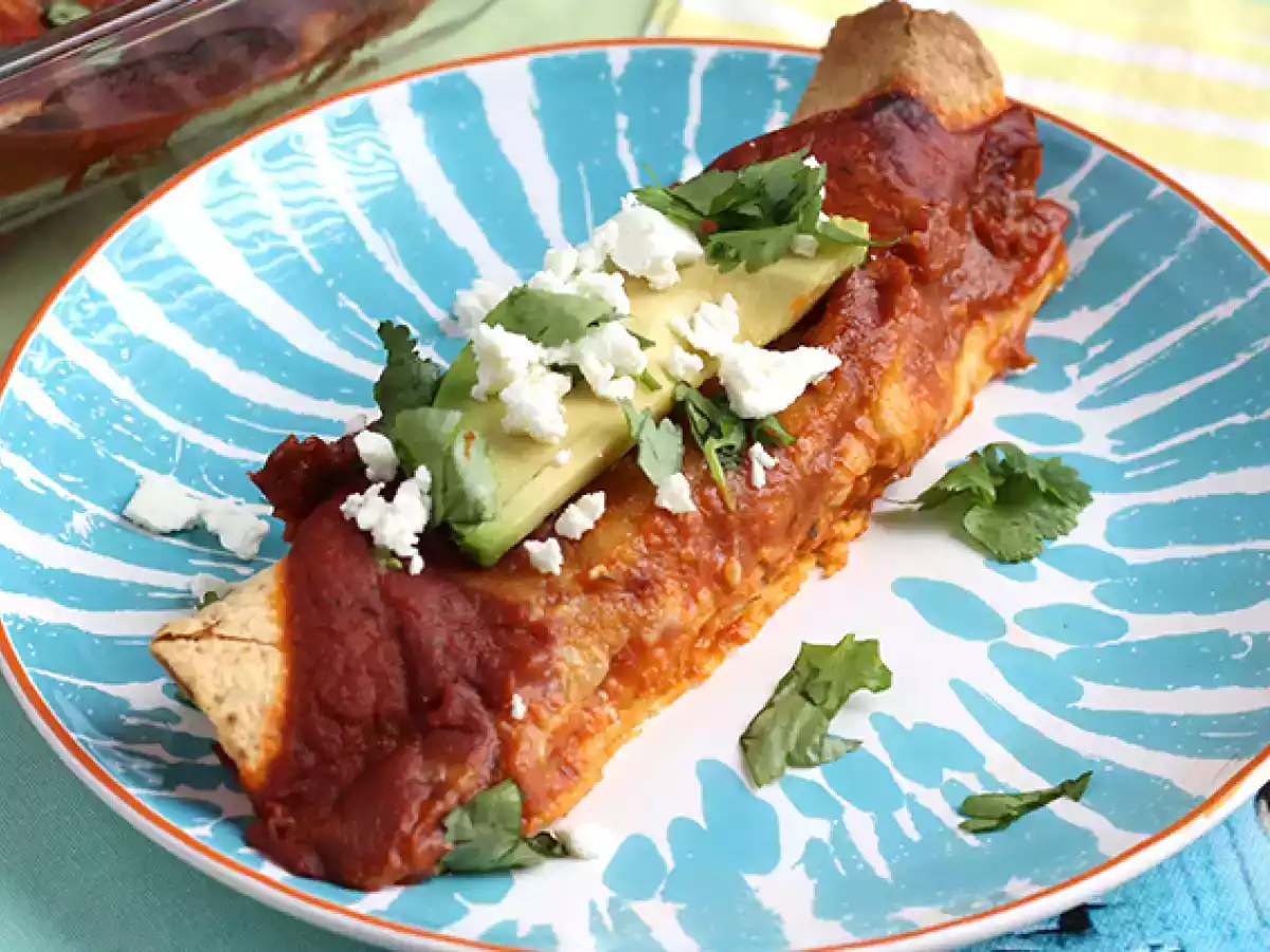 Enchiladas med kylling og chilisauce - foto 2