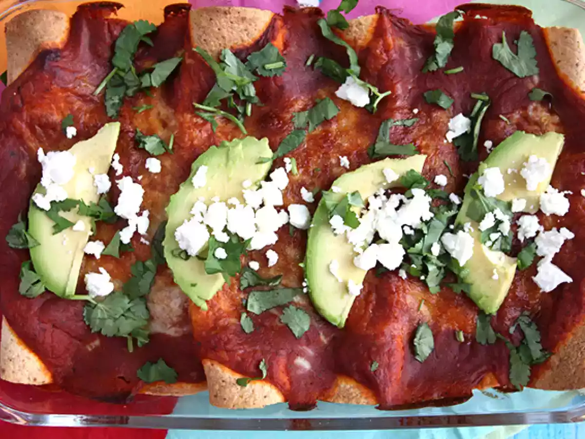 Enchiladas med kylling og chilisauce - foto 3