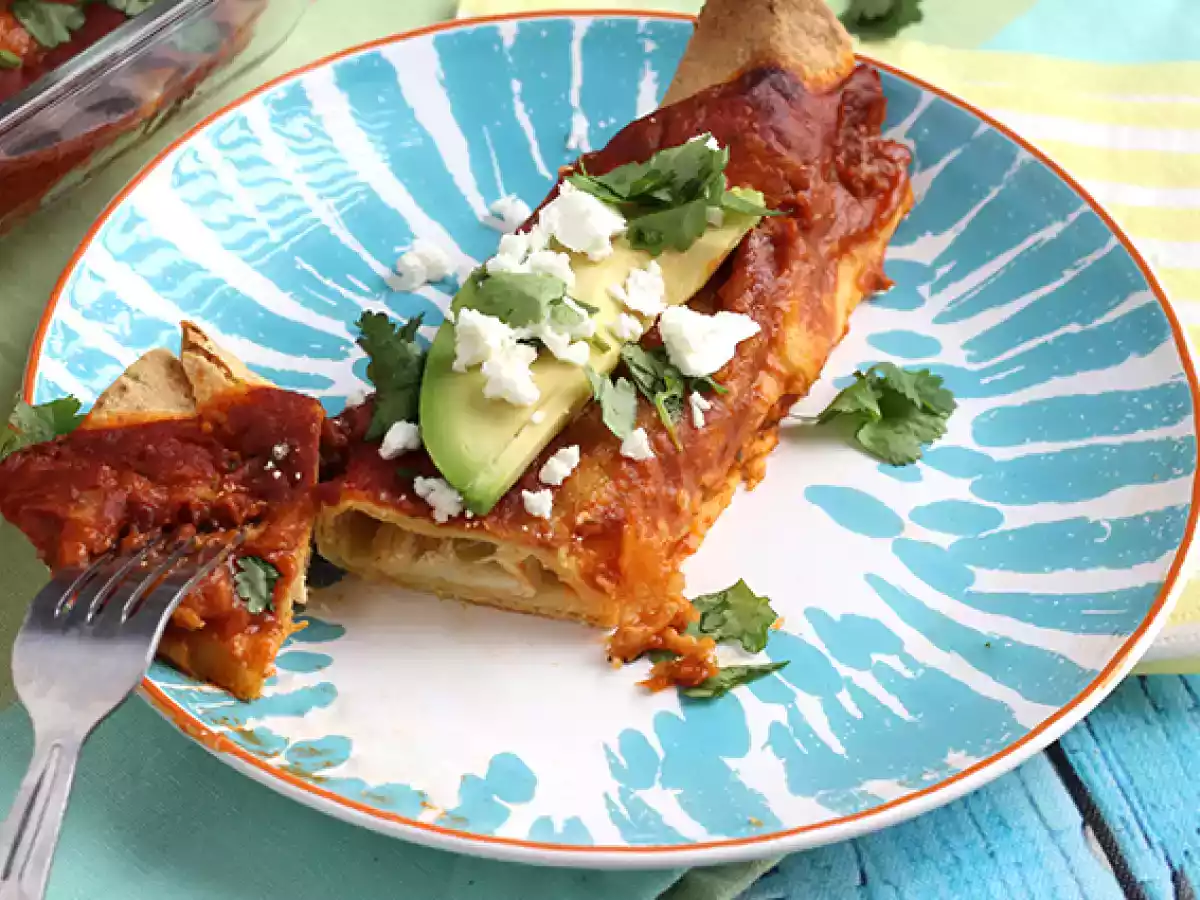 Enchiladas med kylling og chilisauce - foto 4