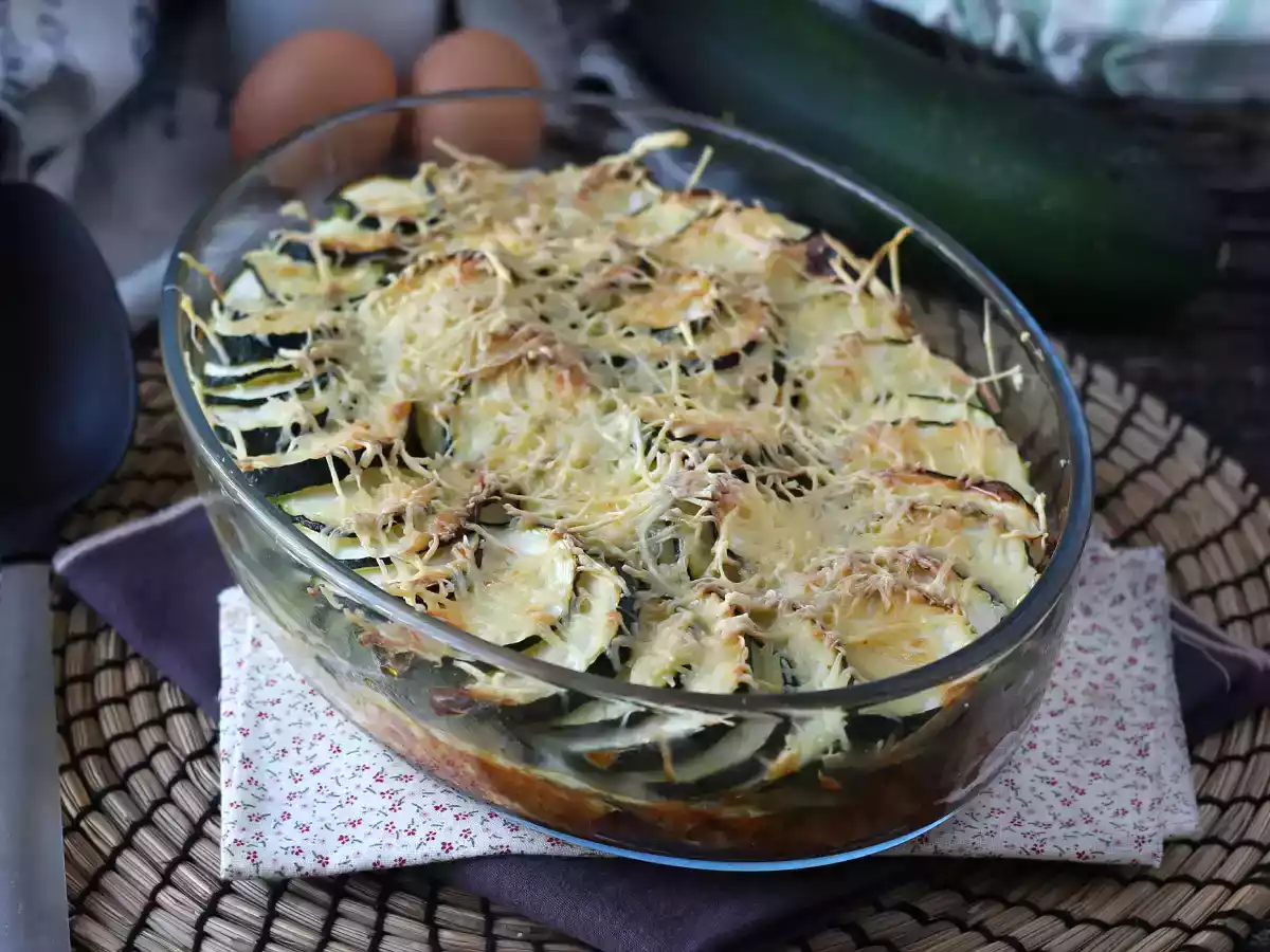 Enkel gratin af courgetter