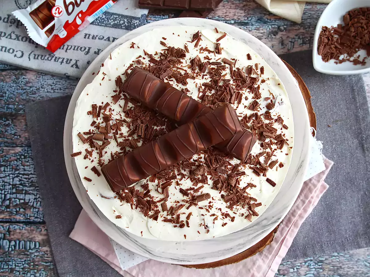 Fabelagtig cheesecake med Kinder Bueno uden bagning - foto 2