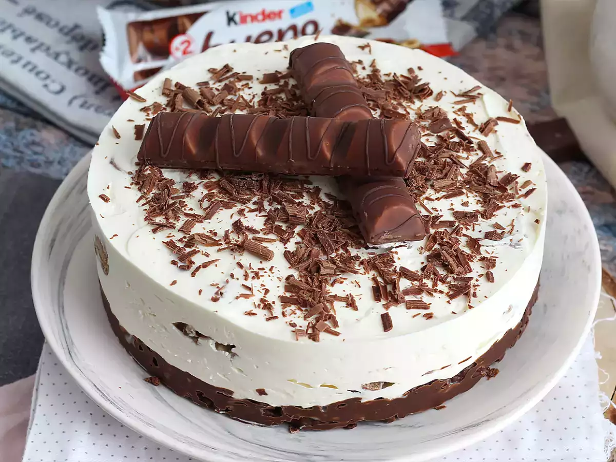 Fabelagtig cheesecake med Kinder Bueno uden bagning - foto 4