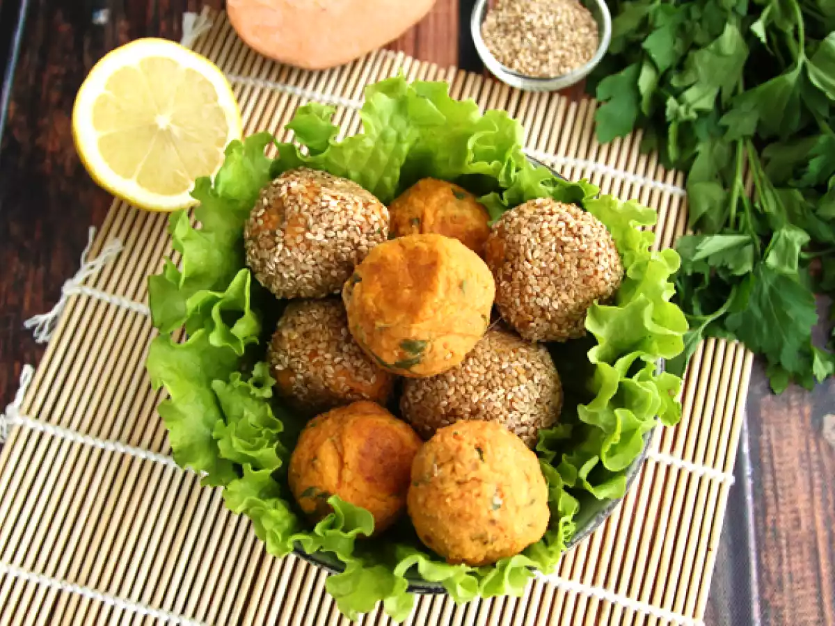 Falafel med søde kartofler