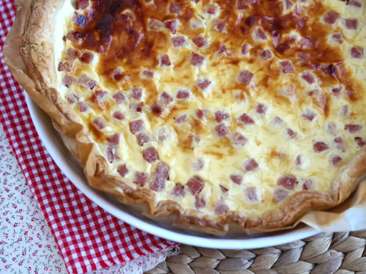 Fedtfattig quiche med skinke, ost og yoghurt! - foto 2