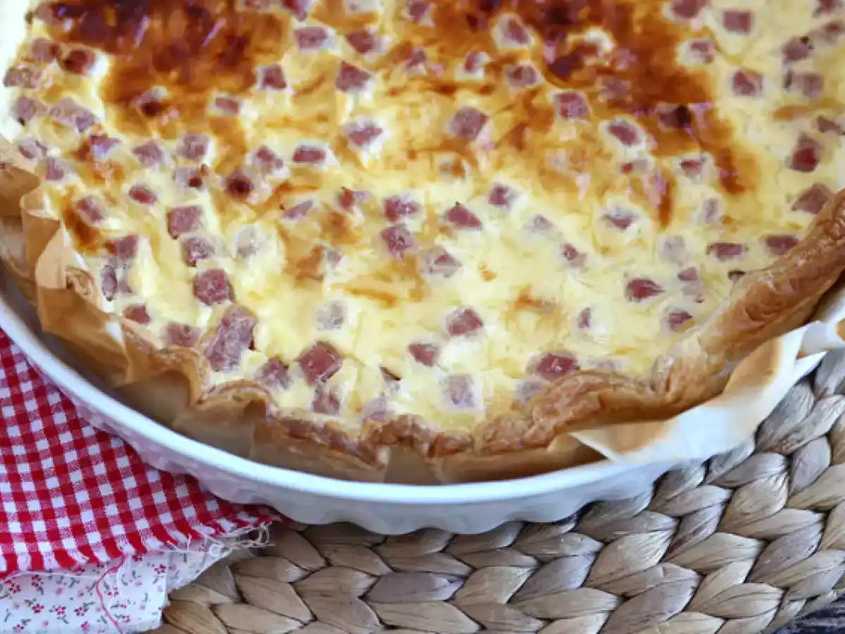 Fedtfattig quiche med skinke, ost og yoghurt! - foto 4
