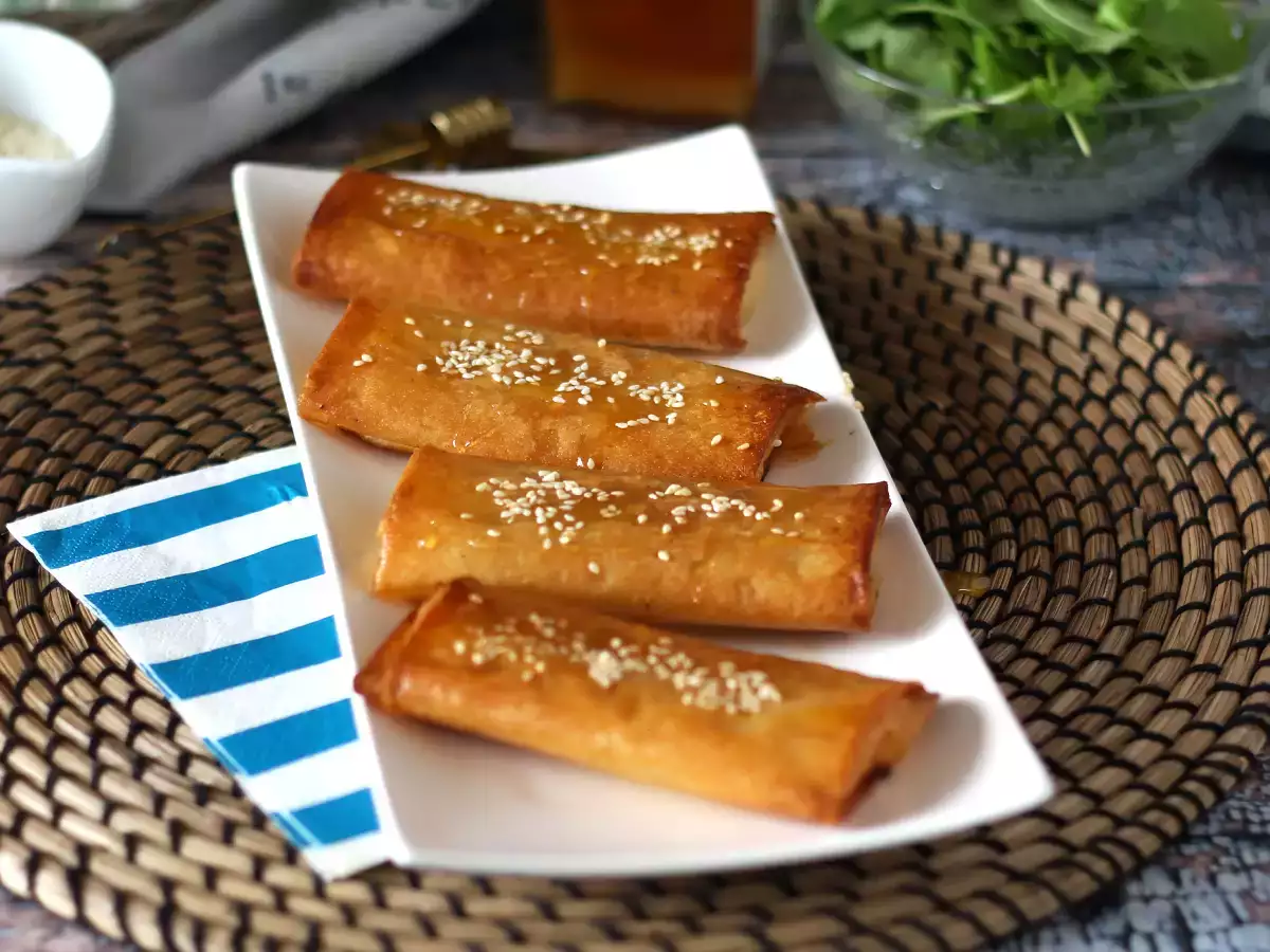 Feta Saganaki – græske sprøde fetapakker med honning - foto 5