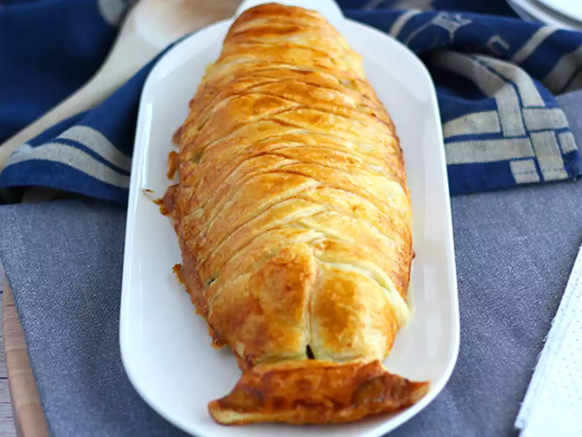 Fisk i butterdejskorpe med spinat og mozzarellaost - foto 4