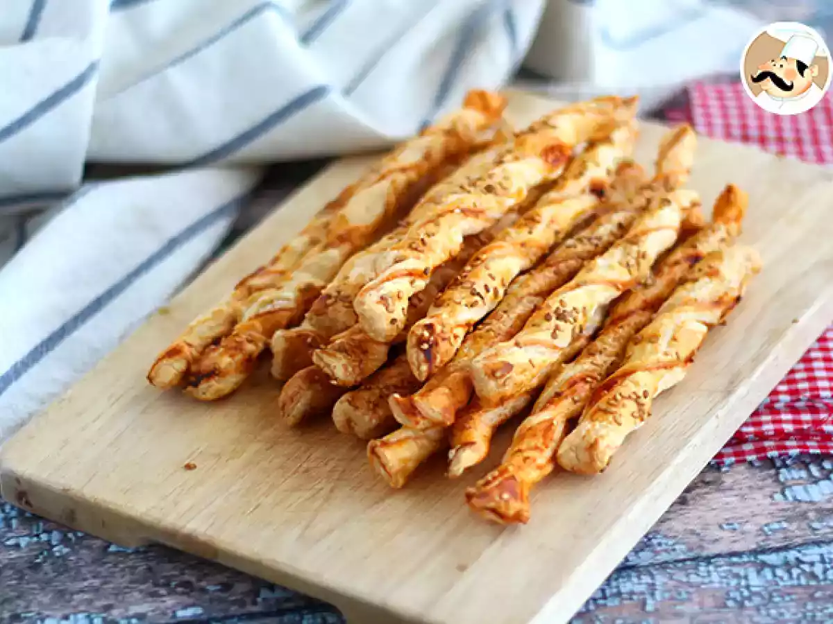 Flaky sesam-twists