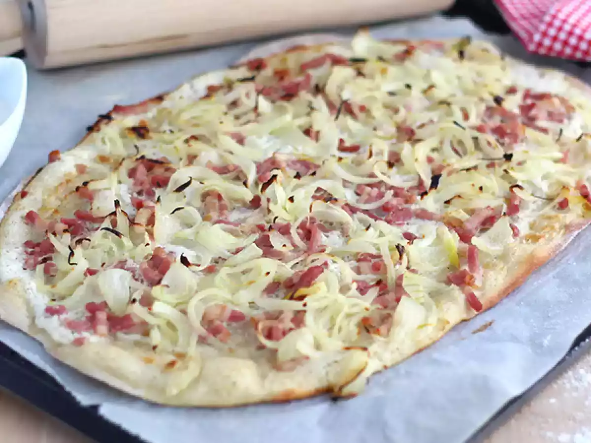Flammekueche, flamberet tærte fra Alsace