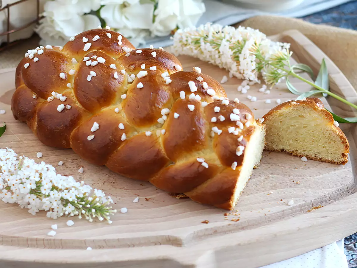 Flettede briochebrød med 8 tråde - foto 3