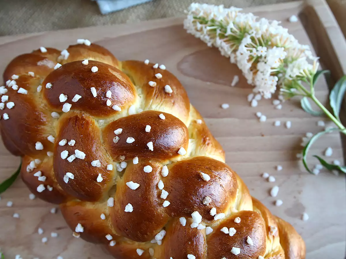 Flettede briochebrød med 8 tråde - foto 6