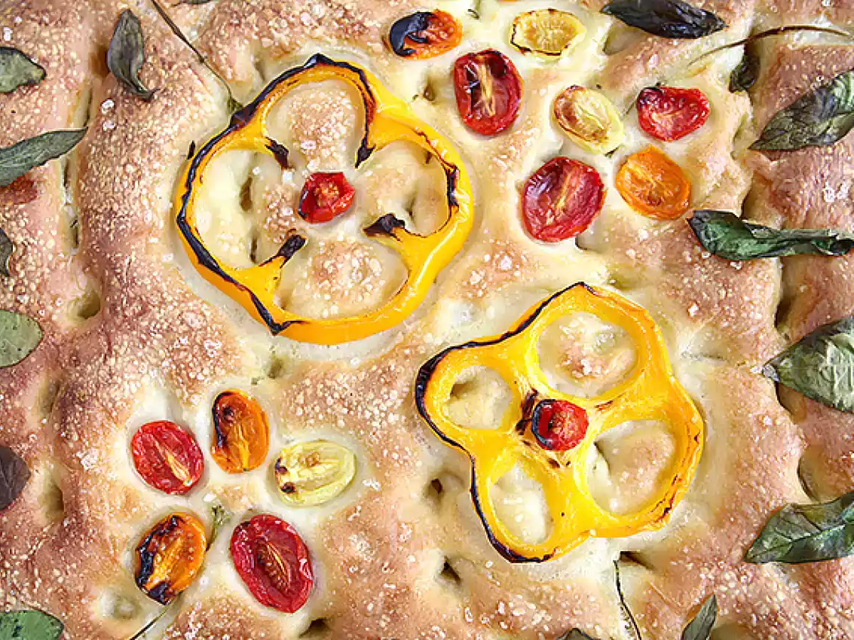 Focaccia blomster - focaccia kunst - foto 6