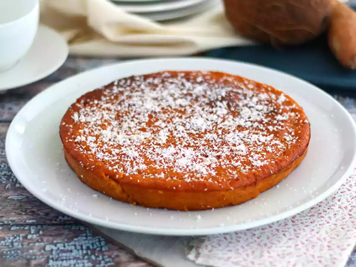 Fondantkage med søde kartofler og kokos - foto 2