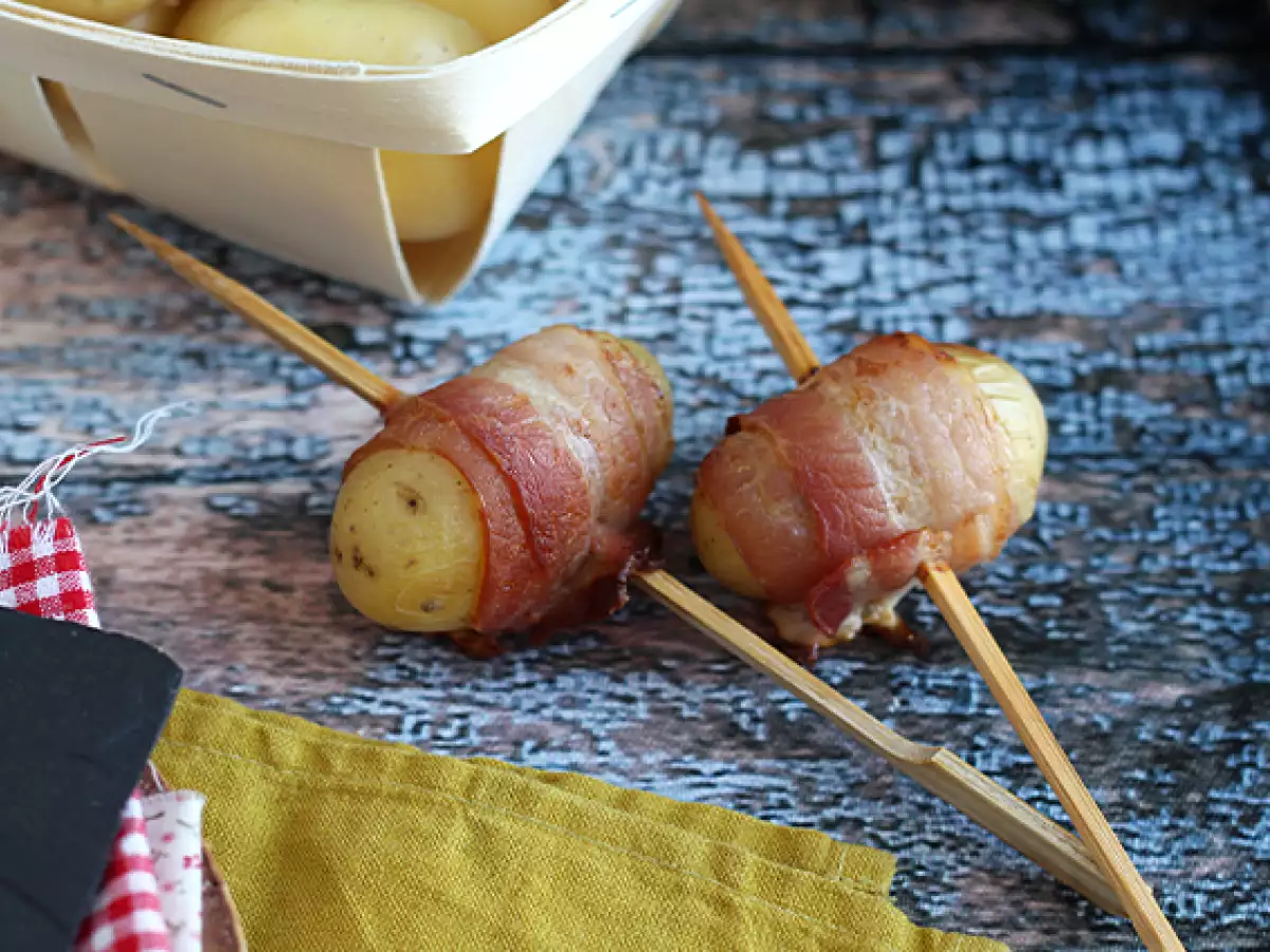 Forretsspyd med kartofler og røget bacon - foto 2