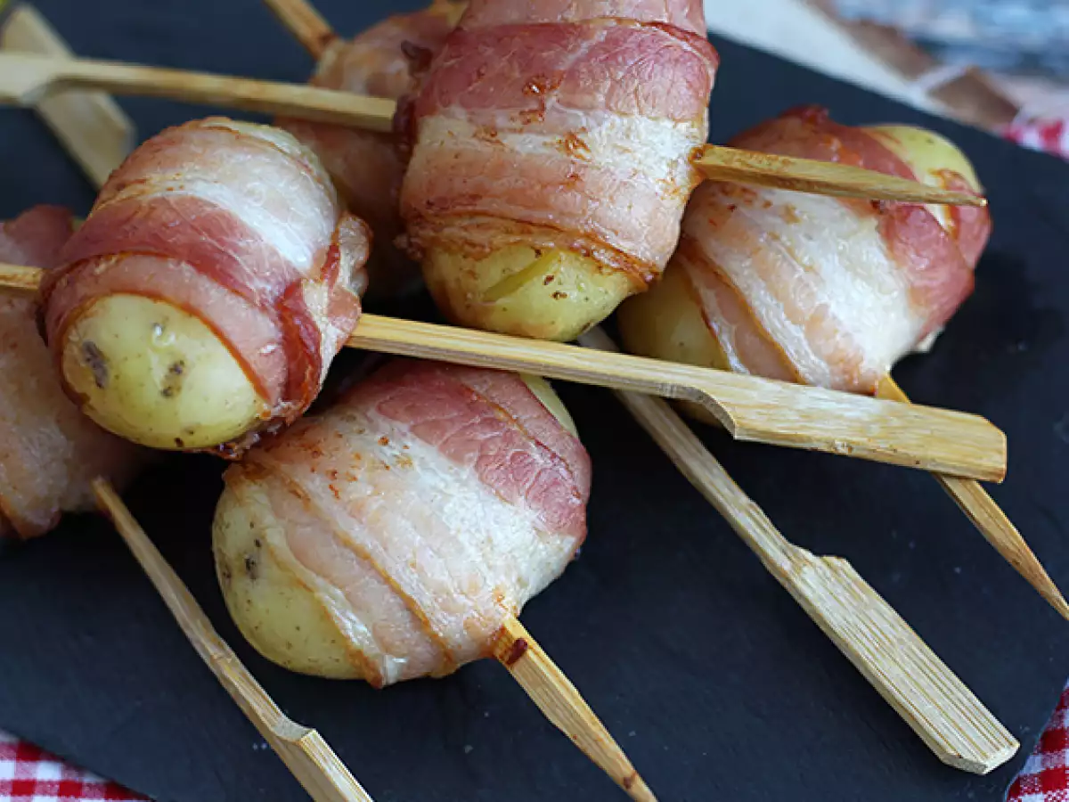 Forretsspyd med kartofler og røget bacon - foto 4