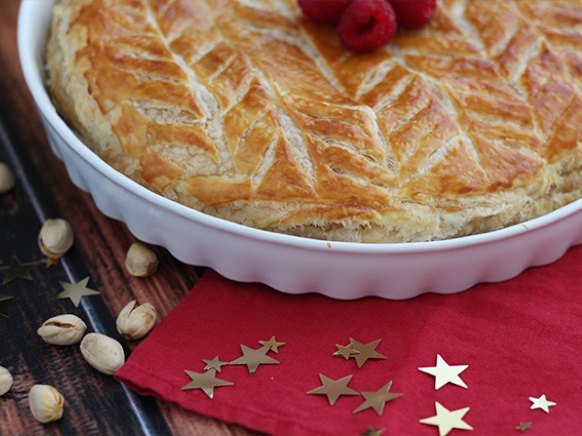 Frangipane-hindbær-pistacie-galette des rois - foto 2