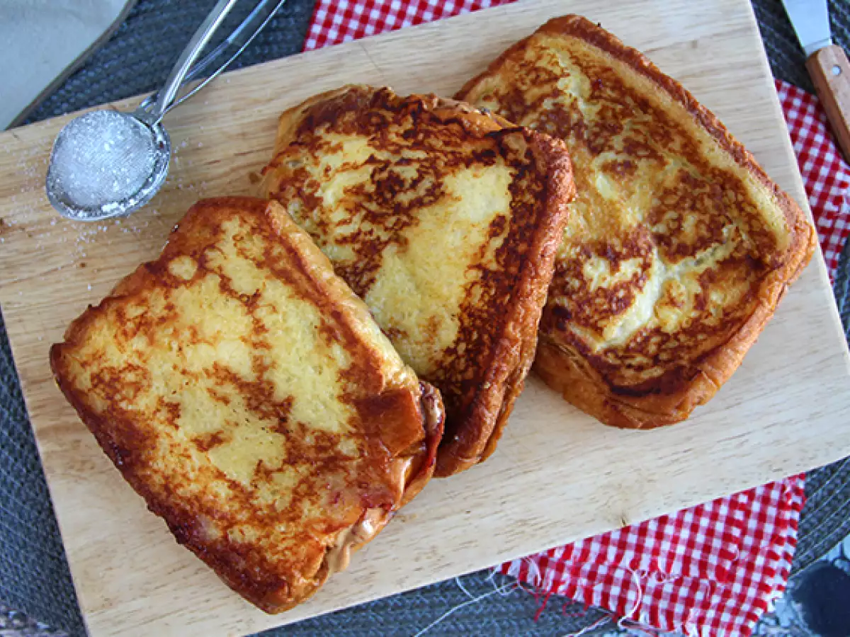 French toast med peanutbutter og syltetøj - foto 2