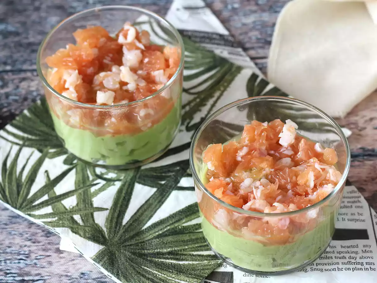 Frisk avocado, rejer og verrines af grapefrugt! - foto 4