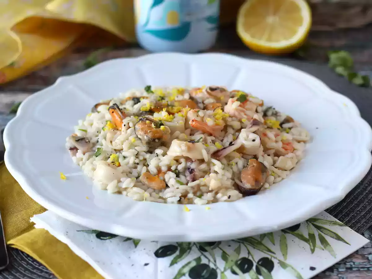 Frosset risotto med fisk og skaldyr: den ideelle løsning til en hurtig og velsmagende
