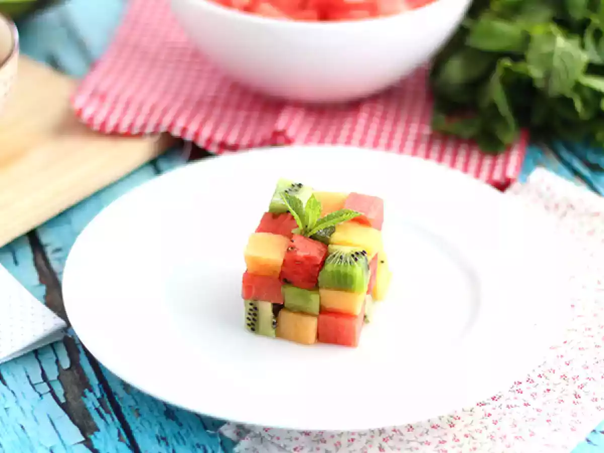 Fruit Rubik's Cube, designerfrugtsalaten - foto 3