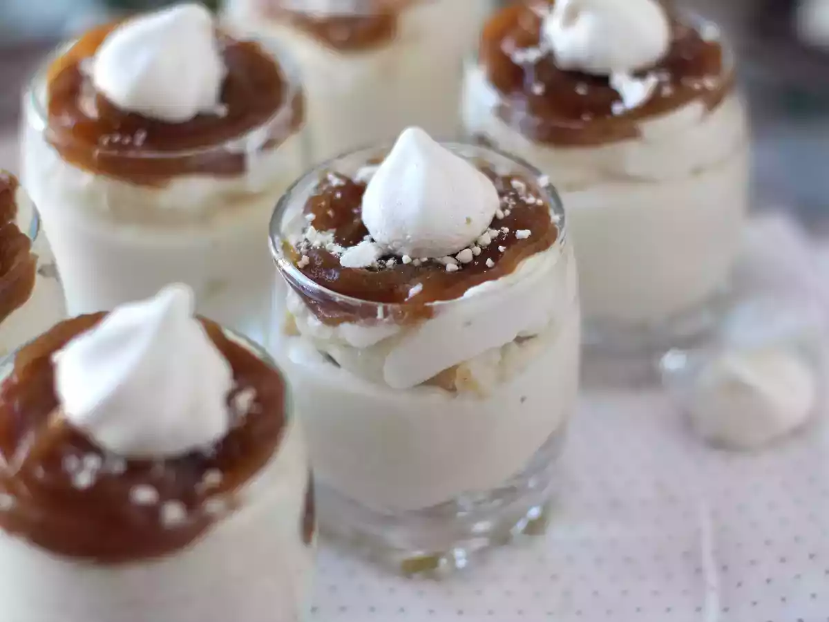Glas i Mont Blanc-stil med kastanjecreme