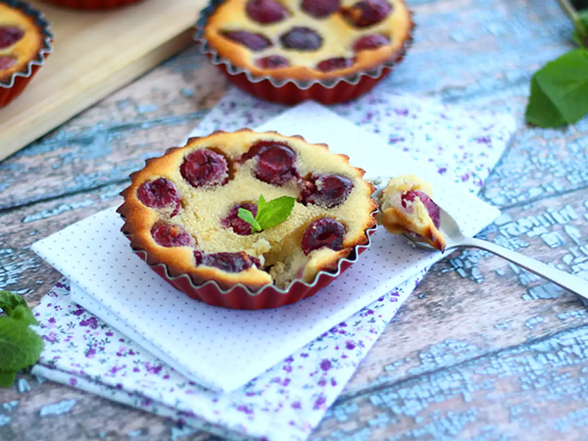 Glutenfri mini-clafoutis med kirsebær - foto 3