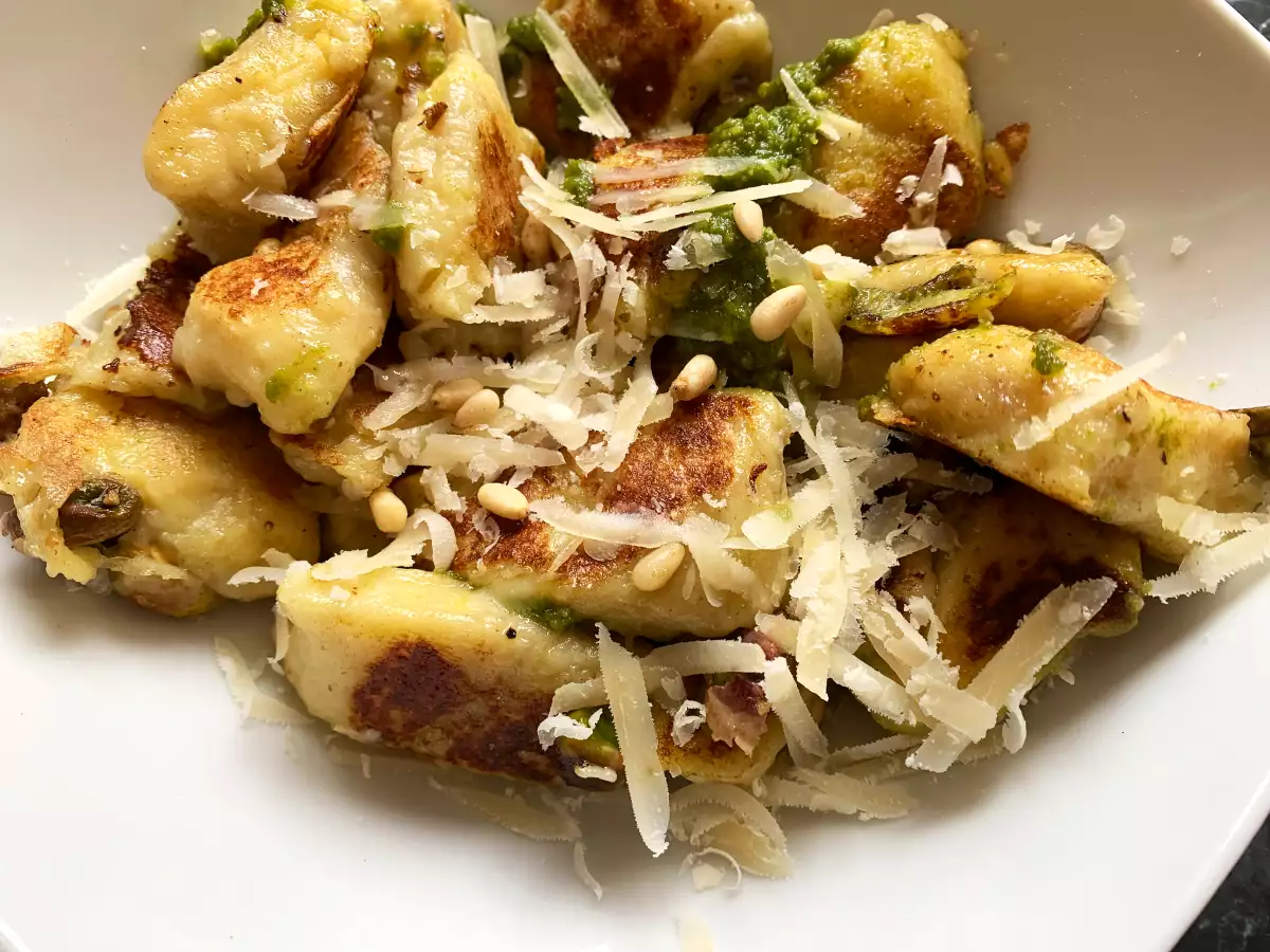 Gnocchi med mozzarella og grøn pesto - foto 3