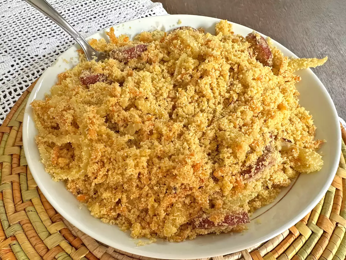 Golden pepperoni farofa med æg og gulerod - foto 2