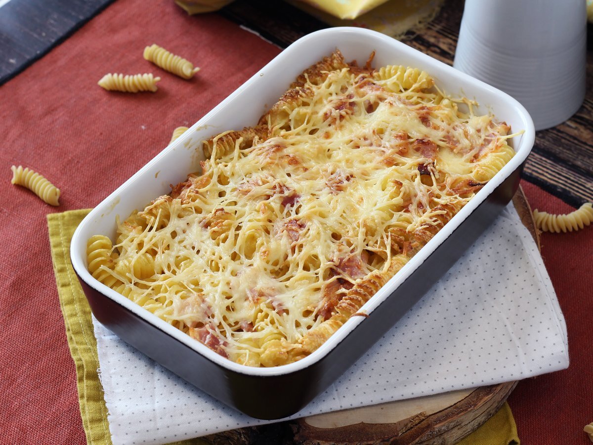 Gratin af skinke- og ostepasta i airfryeren - foto 6